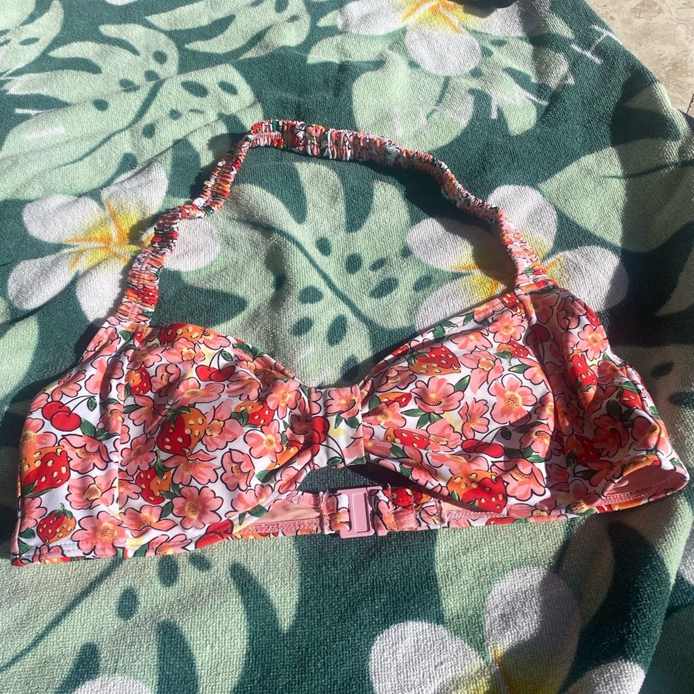 Blackbough Flower Halter Bikini Top